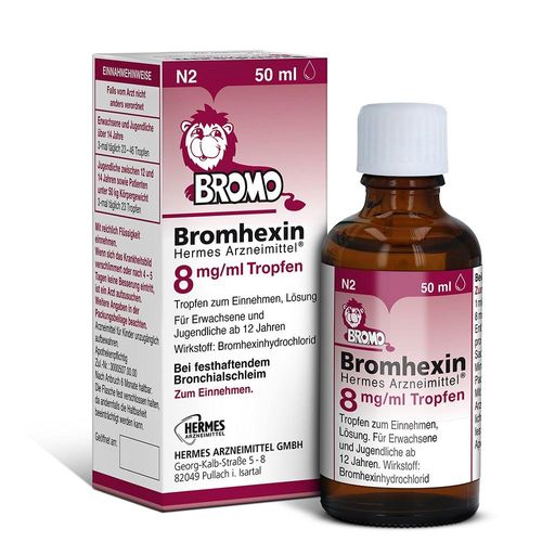 BROMHEXIN Hermes Arzneimittel 8 mg/ml Tropfen 50 ml