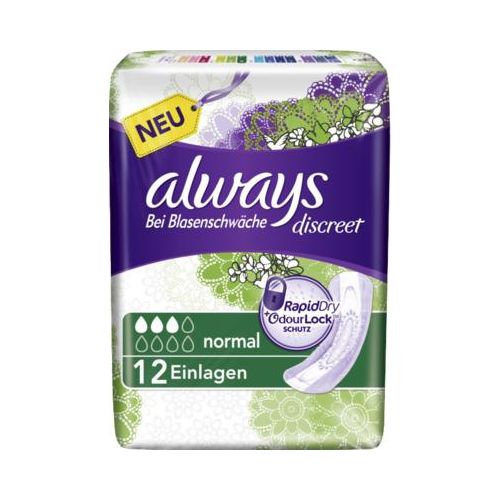 ALWAYS discreet Inkontinenz Einl.normal 12 St