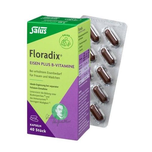 FLORADIX Eisen plus B-Vitamine Kapseln 40 St