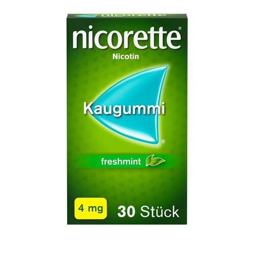 nicorette 4mg Nikotinkaugummi freshmint zur Rauchentwöhnung 30 St