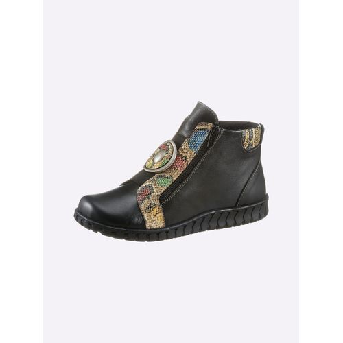 Stiefelette GEMINI, Damen, Gr. 42, schwarz, Glattleder, modisch, Schuhe