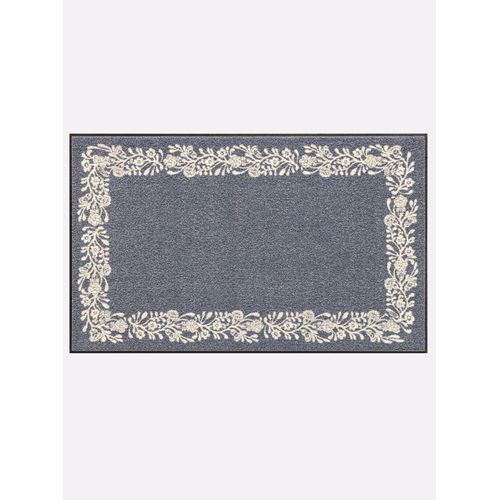 Fußmatte SALONLOEWE Gr. 2, blau (blau, ecru), B:50cm H:7mm L:75cm, Polyamid, Kunstfaser, Teppiche