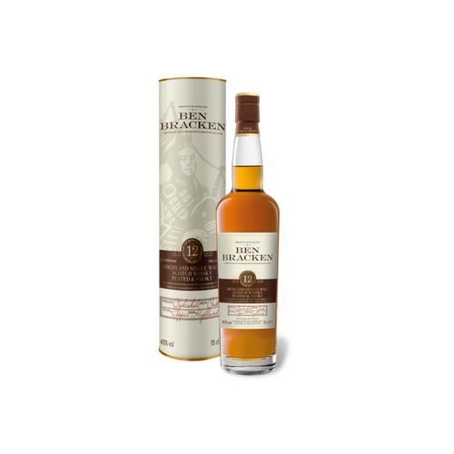 Ben Bracken Highland Single Malt Scotch Whisky Peated & Smokey 12 Jahre mit Geschenkbox 40% Vol