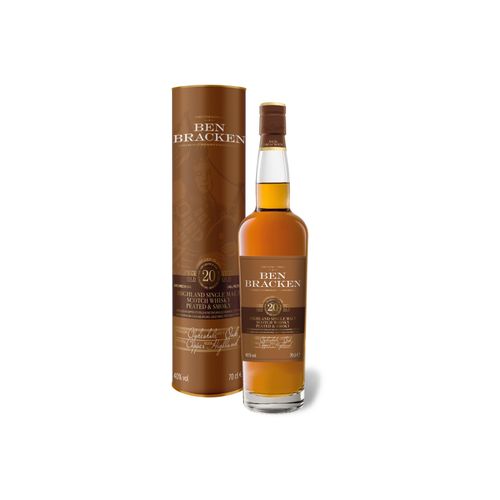 Ben Bracken Highland Peated Single Malt Scotch Whisky 20 Jahre mit Geschenkbox 40 % Vol