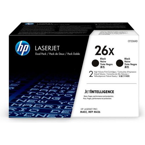 Toner kompatibel mit HP 26X (CF226XD) - 2x Schwarz - Hohe Kapazität - Multipack