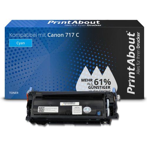 PrintAbout Toner kompatibel mit Canon 717 C - Cyan