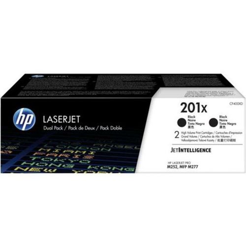 Toner kompatibel mit HP 201X (CF400XD) - 2x Schwarz - Hohe Kapazität - Multipack