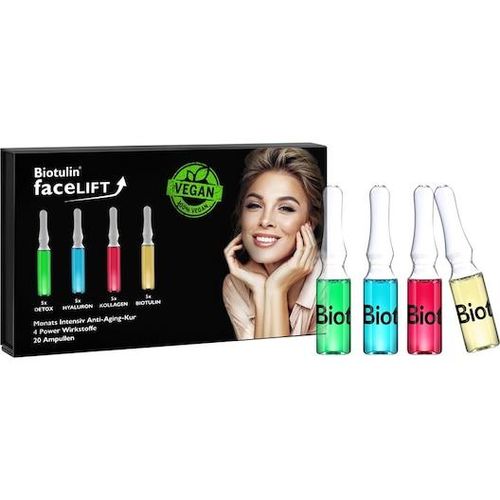 Biotulin Pflege Gesichtspflege faceLIFT 5x Detox Ampulle á 1 ml + 5x Hyaluron Ampulle á 1 ml + 5x Kollagen Ampulle á 1 ml + 5x Biotulin Ampulle á 1 ml