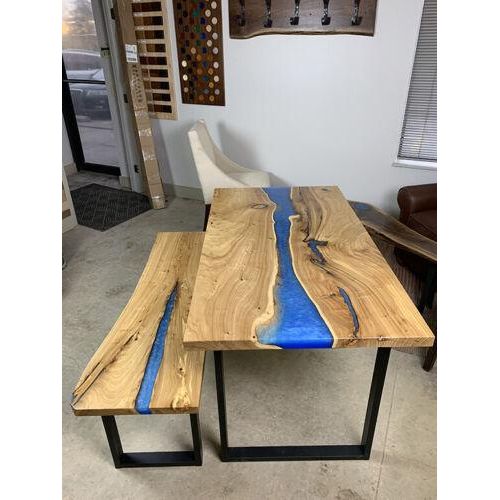 Design Tisch Bank Esstisch Küchentisch Wohnzimmer Tische Bänke Massiv epoxid neu