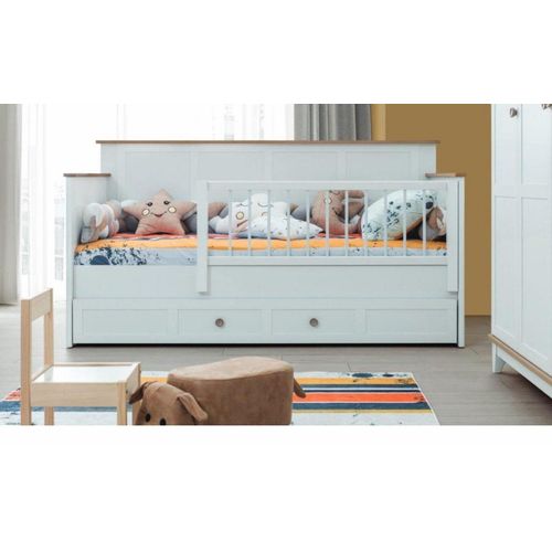 Kinderbettchen Kinderlaufstall Bettchen Krippe Weiß Holz Bett Modern