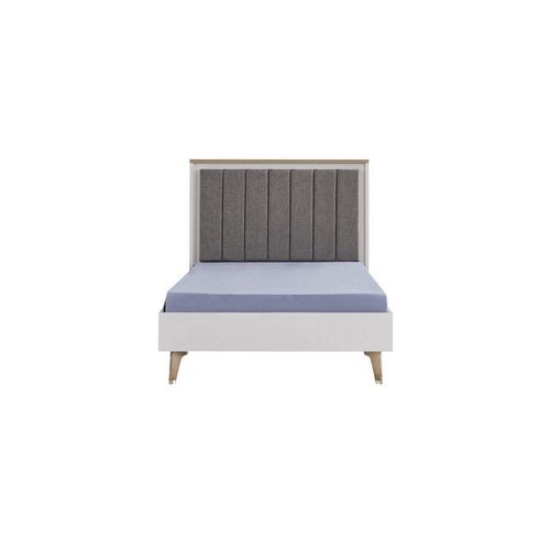 Kinderzimmer Kinderbett 100 cm Jugendbett Holz Grau JVmoebel