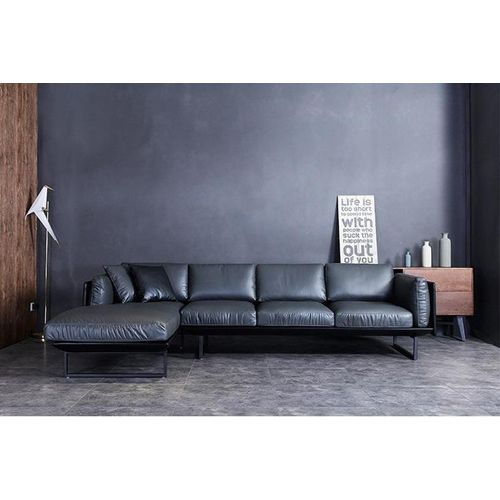 Italienische Design Möbel Wohnzimmer Leder Ecksofa Couch Polster Eck Garnitur