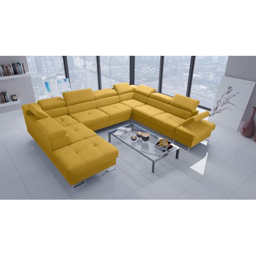 Wohnlandschaften Ecksofa Couch Textil Leder Polster Sitz Ecke Sofa U Form Sofas