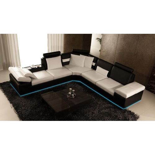 Wohnzimmer Sofa Ledersofa Polster Sitzgarnitur Moderne Multifunktions Couch USB