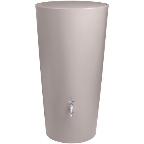Regenwassertank ARVES, braun (mocca), H:110cm Ø:60cm, Kunststoff, Regentonnen