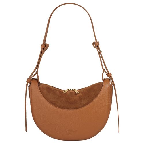 Umhängetasche SAMANTHA LOOK, Damen, Gr. B/H/T: 27cm x 21cm x 8cm onesize, braun (cognac), Leder, clean, Taschen, echt Leder, Made in Italy