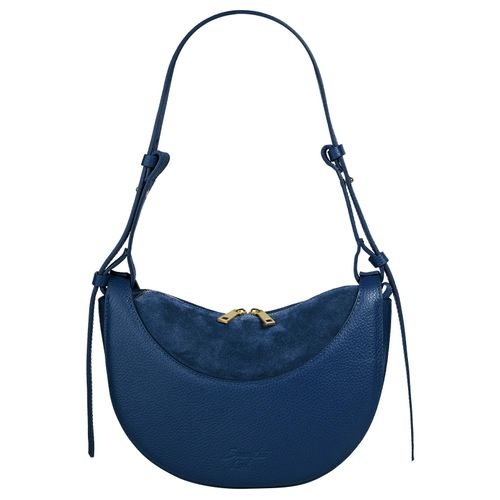 Umhängetasche SAMANTHA LOOK, Damen, Gr. B/H/T: 27cm x 21cm x 8cm onesize, blau, Leder, clean, Taschen, echt Leder, Made in Italy