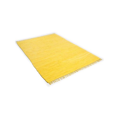 Teppich HEINE HOME Gr. 4, gelb, B:90cm H:5mm L:160cm, Baumwolle, Teppiche