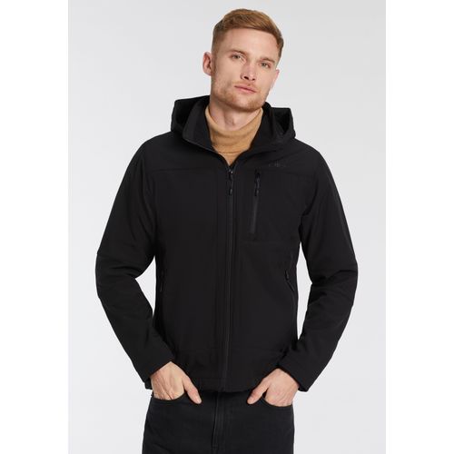 Softshelljacke CMP, Herren, Gr. 52, schwarz, Softshell, Obermaterial: 96% Polyester, 4% Elasthan, sportlich, taillenbedeckt, hoch geschlossener Ausschnitt, Langarm angesetztes Bündchen mit Windstopper, Jacken, Wasserabweisend & Winddicht & Atmungsaktiv