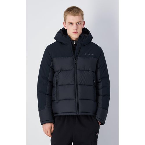 Winterjacke CHAMPION, Herren, Gr. XL, schwarz, Steppware, Obermaterial: 100% Polyamid, unifarben mit Farbeinsatz, sportlich, Langarm, Jacken