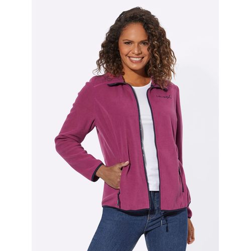 Fleecejacke CASUAL LOOKS, Damen, Gr. 46, lila (erika), 100% Polyester, unifarben, Langarm, Jacken