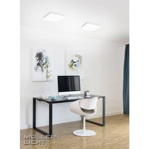 Müller-Licht Milex 20500085 LED-Bad-Deckenleuchte mit Bewegungsmelder 24 W Warmweiß Weiß