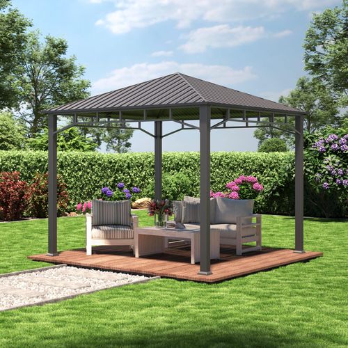 3x3 m Hardtop Gartenpavillon, ohne Seitenteile - (301351)