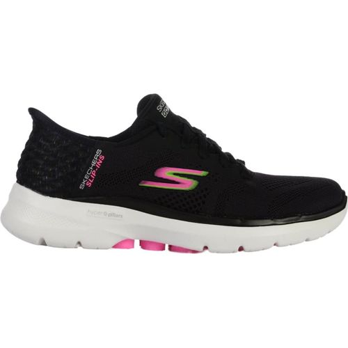 Schuhe Skechers Go Walk 6 Vivid Id Slip Ins 124627BKMT