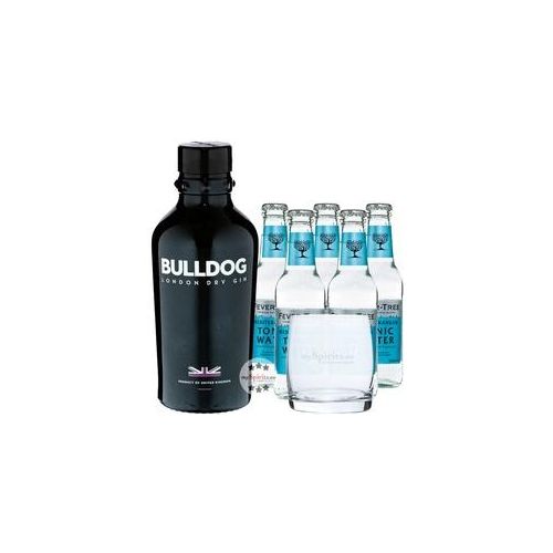 Bulldog Gin & Fever-Tree Tonic Set + Glas