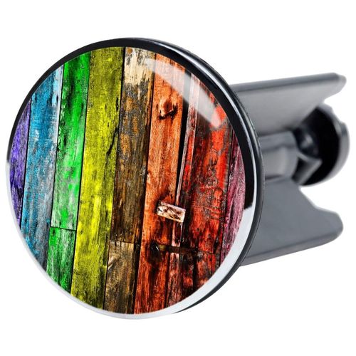 Waschbeckenstöpsel SANILO "Rainbow", bunt, Ø:4cm, Messing, Stöpsel, Waschbeckenstöpsel