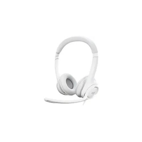 Logitech Headset Kopfbügel mit Mikrofon Stereo H390 Weiß