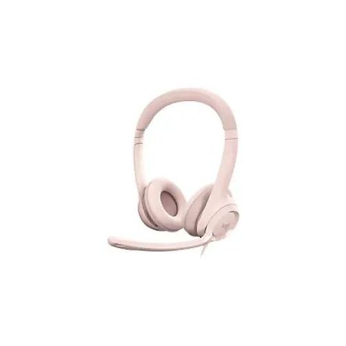 Logitech Headset Kopfbügel mit Mikrofon Stereo H390 Rosa