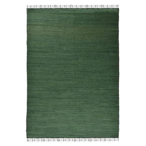 Teppich HEINE HOME Gr. 4, grün (dunkelgrün), B:90cm H:5mm L:160cm, Baumwolle, Teppiche