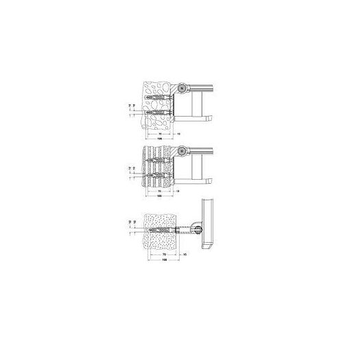 Keuco Befestigungs-Set Nr.2 Plan Care 34991000100 2 Senkholzschrauben,2 Universal-Dübel