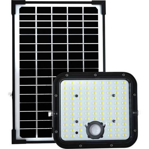 V-TAC VT-432 10310 LED-Flutlichtstrahler, Solarmodul 30 W Neutralweiß Schwarz