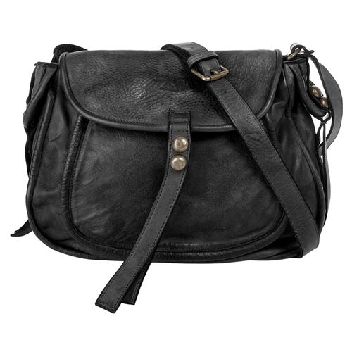 Umhängetasche SAMANTHA LOOK, Damen, Gr. B/H/T: 30cm x 26cm x 11cm onesize, schwarz, Leder, gepflegt, Taschen, echt Leder, Made in Italy