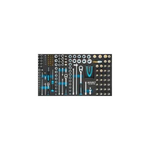 HAZET Steckschlüssel-Satz 163-481/194 Vierkant hohl 6,3 mm (1/4 Zoll), Vierkant hohl 12,5 mm (1/2 Zoll), Sechskant massiv 6,3 (1/4 Zoll) Außen-Sechskant-Tractionsprofil, Innen-Sechskant Profil, Schlitz Profil,