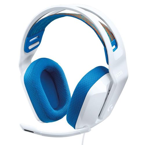Logitech G335 Kopfhörer gaming mit kabel mit Mikrofon - Weiß