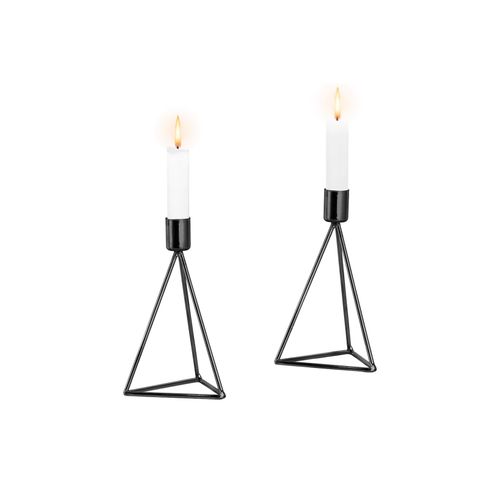 Kerzenhalter "Diamant hoch" 16,5cm - schwarz