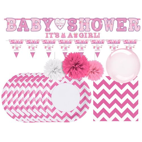 Babyparty-Set - It's a Girl (35-teilig) Es ist ein Mädchen Babypinkeln Gender Reveal Party