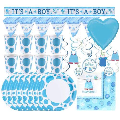 Babyparty-Set - It's a Boy (47-teilig) Es ist ein Junge Babypinkeln Gender Reveal Party