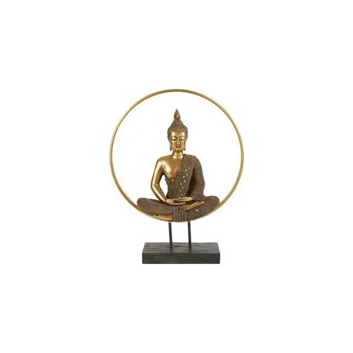 Xxxl Buddha , Goldfarben , Kunststoff , Buddha , 49x65x17 cm , Dekoration, Dekofiguren & Skulpturen, Buddha-statuen