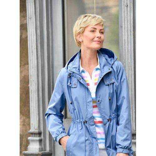 Langjacke CLASSIC BASICS, Damen, Gr. 50, blau (bleu), 100% Polyester, unifarben, Jacken