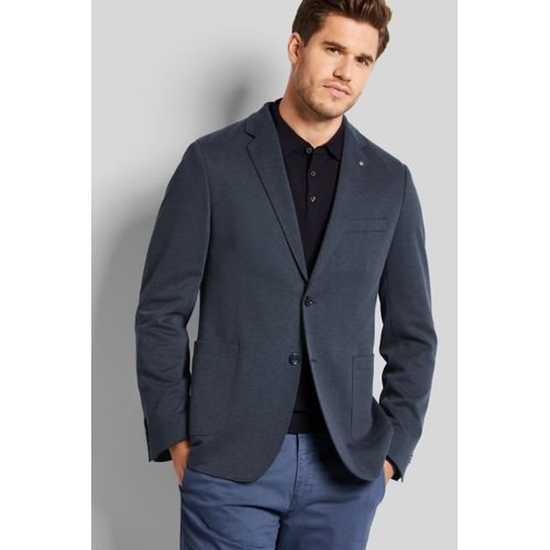 Sakko BUGATTI, Herren, Gr. 54, blau (marine), 70% Polyester, 30% Baumwolle, meliert, casual, normal, Langarm Manschette, Sakkos, mit Stretchfunktion