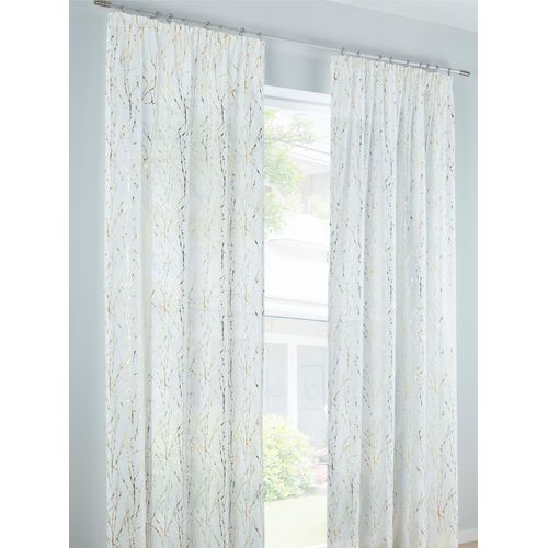 Gardine HEINE HOME Gr. 3, gold (goldfarben), B:140cm H:225cm, Polyester, Gardinen