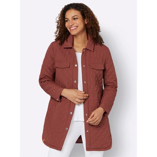 Steppjacke CASUAL LOOKS, Damen, Gr. 50, rot (rotbraun), 100% Polyester, unifarben, Langarm, Jacken