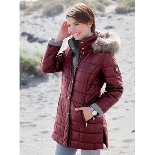 Steppjacke CASUAL LOOKS, Damen, Gr. 54, rot (bordeaux), 60% Polyester, 40% Polyamid, unifarben, Jacken