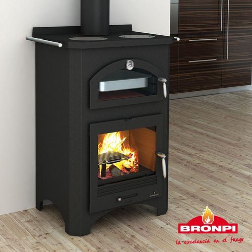 BRONPI Kaminofen MONZA mit Backofen und Kochplatte