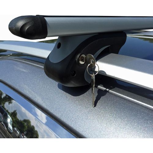 4x Fahrradträger VDP Premium Alu + Relingträger VDP L120 kompatibel mit Chrysler Jeep Patriot ab 06
