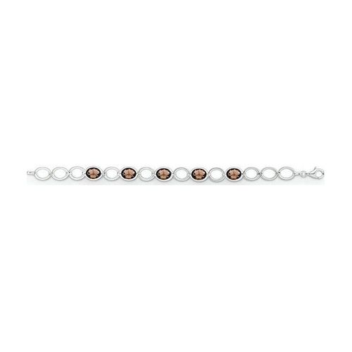 Quinn - Silberarmband mit Rauchquarzen - 028800932
